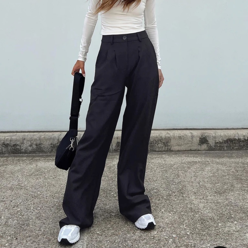 Princess Polly Black Wide Leg Trousers